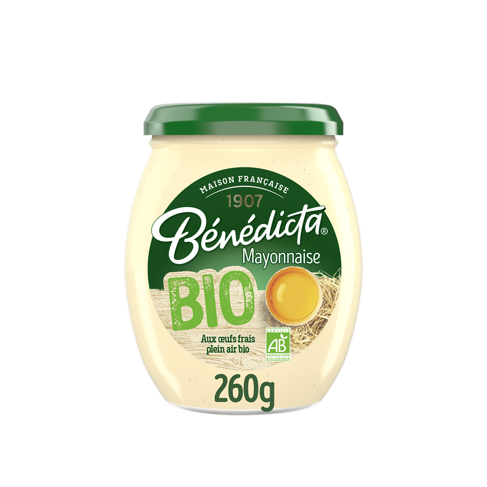 Mayonnaise bio BENEDICTA, bocal de 260g