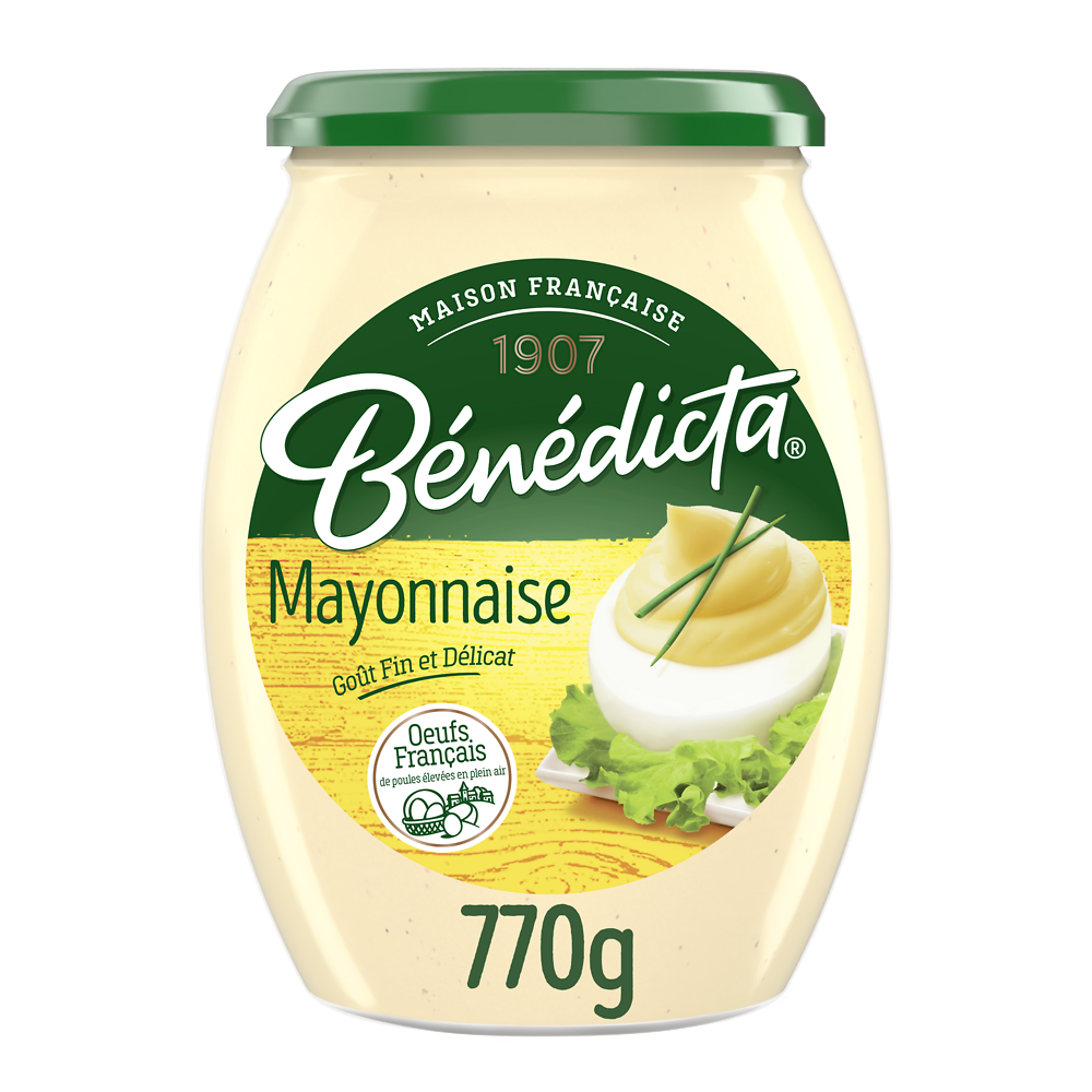 Mayonnaise nature BENEDICTA, bocal 770g