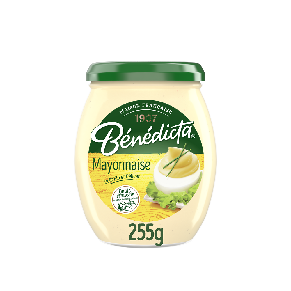 Mayonnaise nature BENEDICTA, bocal 255g