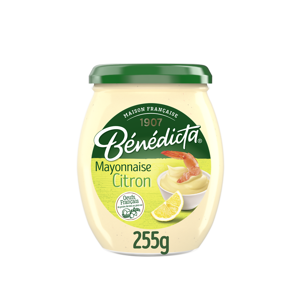 Mayonnaise citron BENEDICTA, bocal 255g