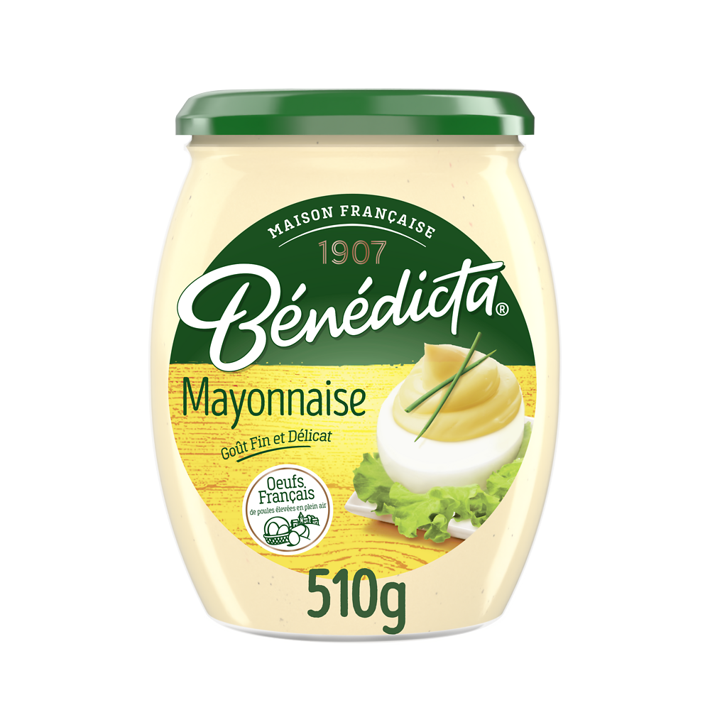 Mayonnaise nature BENEDICTA, bocal 510g