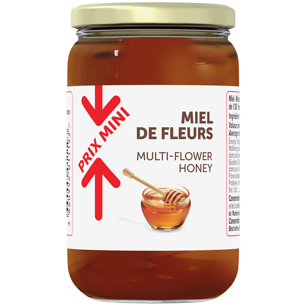 Miel de fleurs PRIX MINI - pot verre 500g