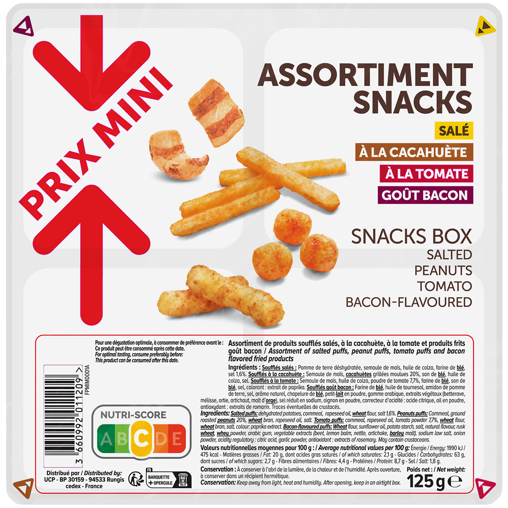 Coffret snack PRIX MINI - 125g