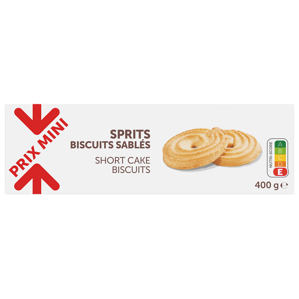 Biscuits sablés sprits PRIX MINI - 400g