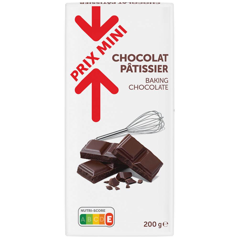 Chocolat noir à pâtissier PRIX MINI - Tablette de 200g