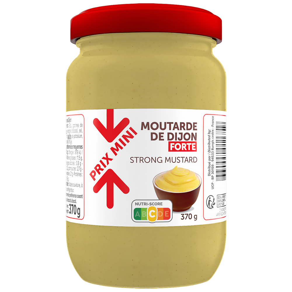 Moutarde de Dijon forte PRIX MINI - bocal 370g