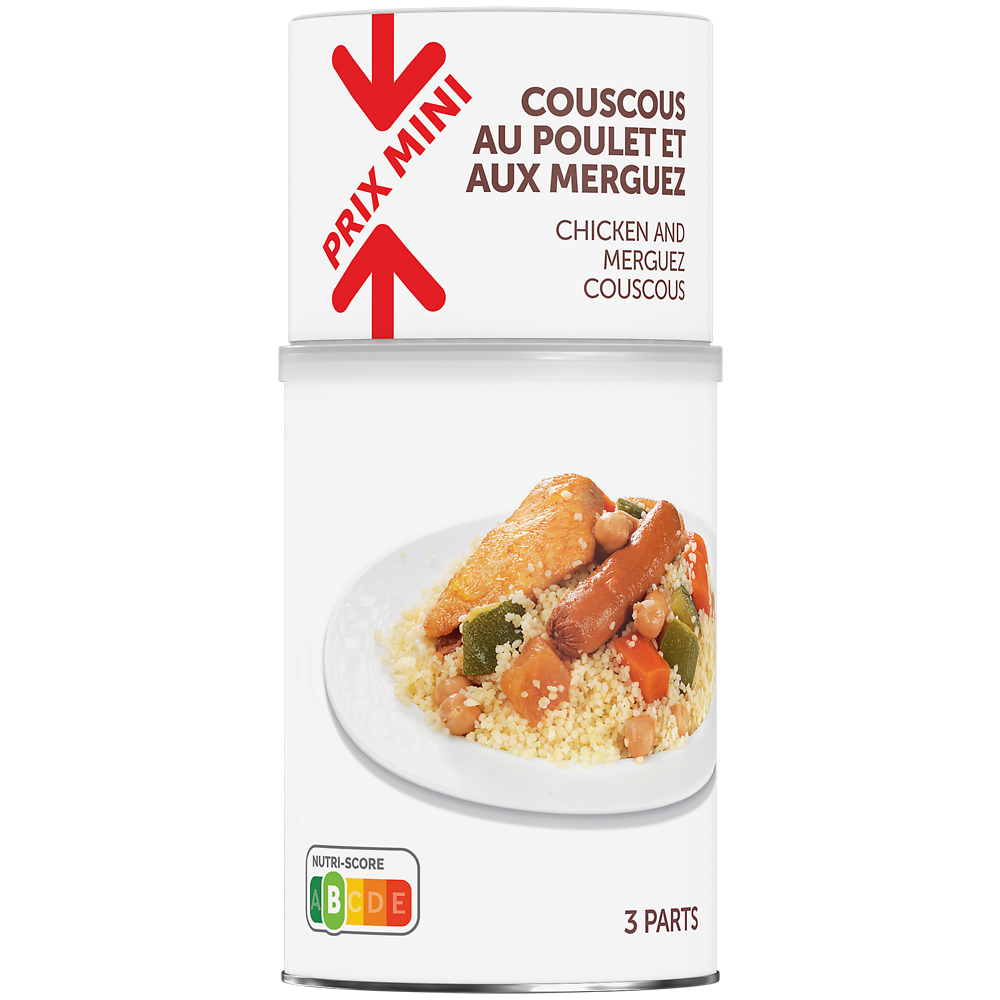 Couscous volaille et aux légumes PRIX MINI - boîte 3/2 de 980g