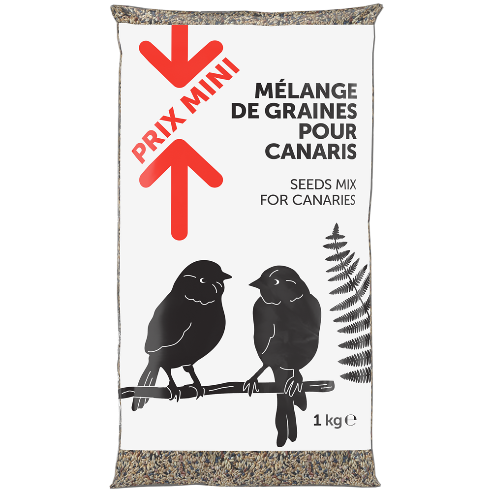 Mélange de graines pour canaris PRIX MINI 1kg