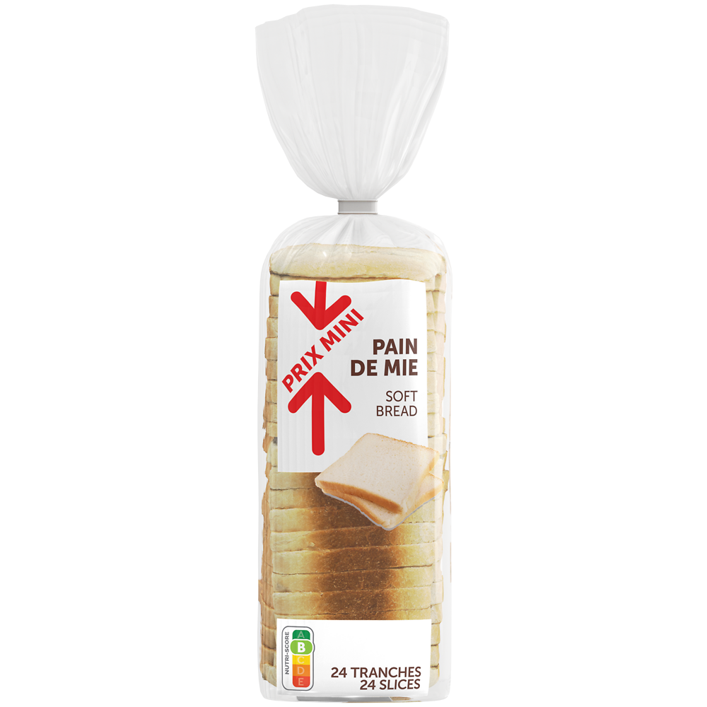 Pain de mie nature PRIX MINI, 500g