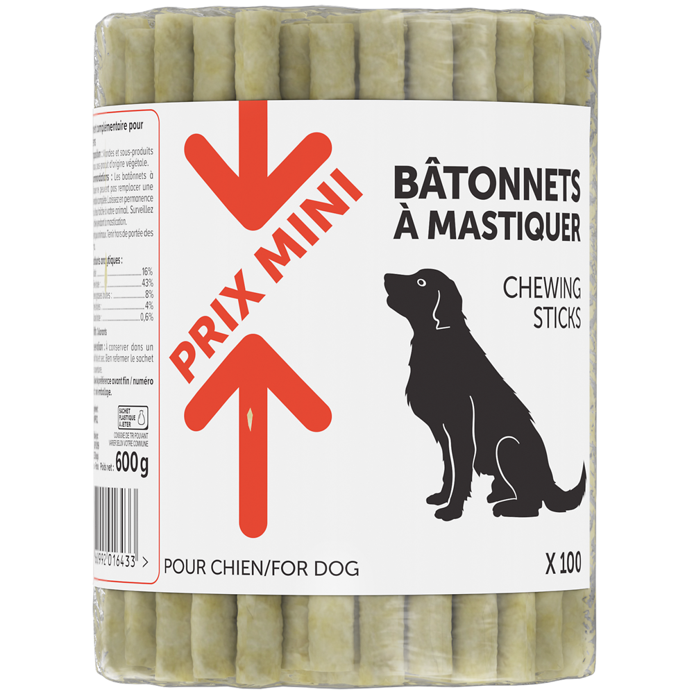 Bâtonnets à mastiquer x100, PRIX MINI, 600g