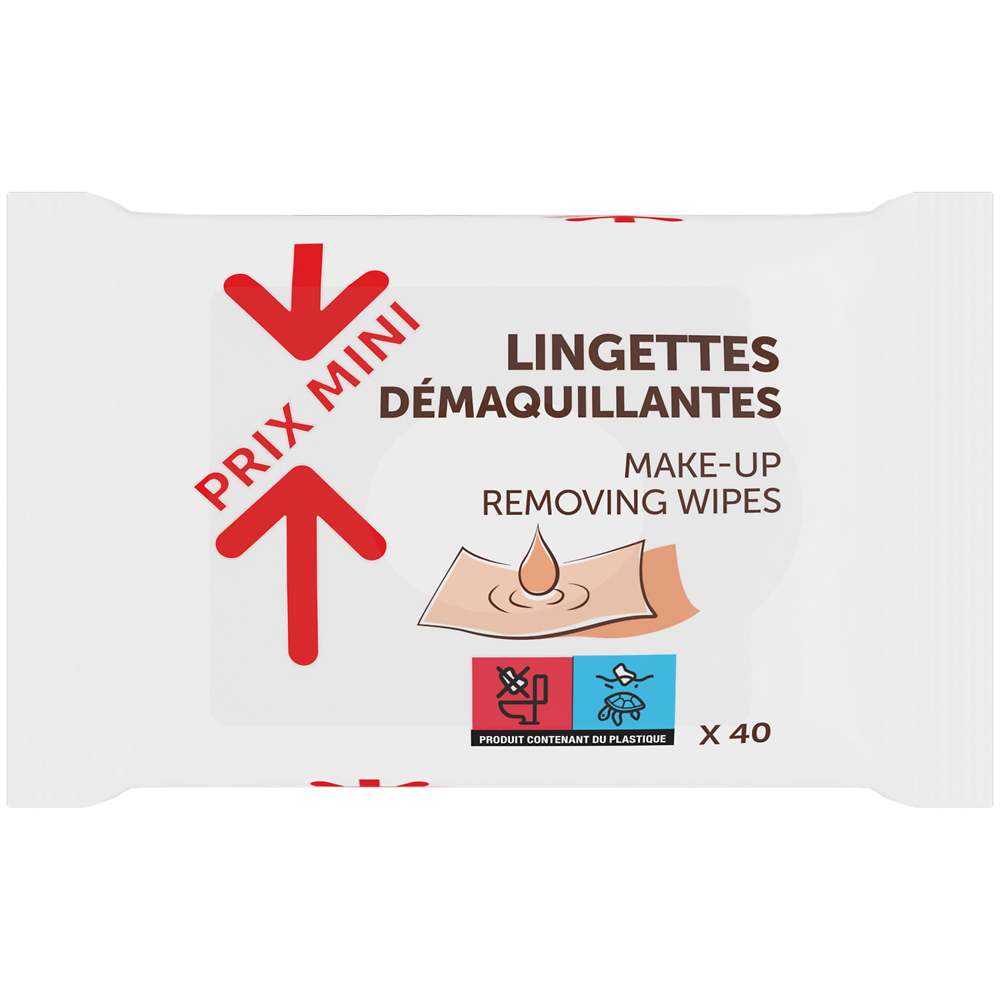 Lingettes démaquillantes PRIX MINI x40