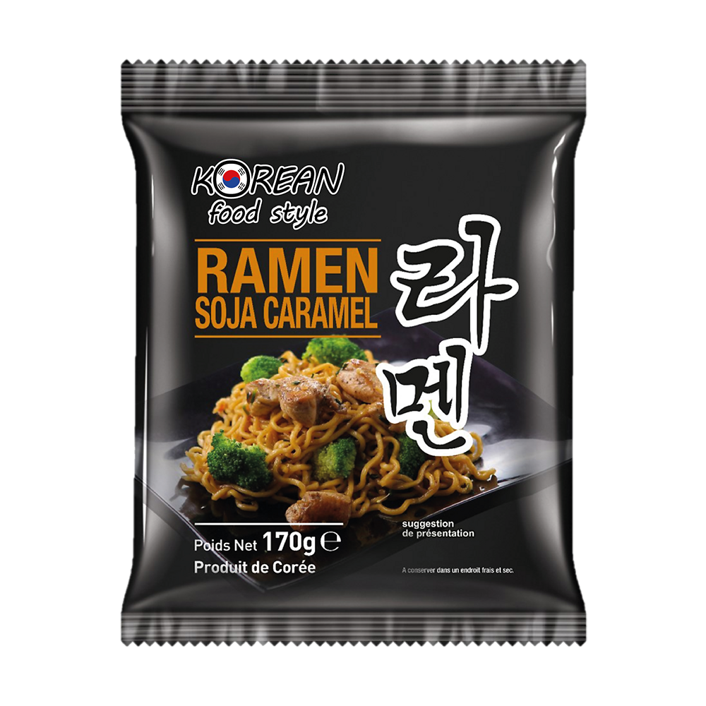 Nouilles ramen soja caramel, KOREAN FOOD STYLE, 170g