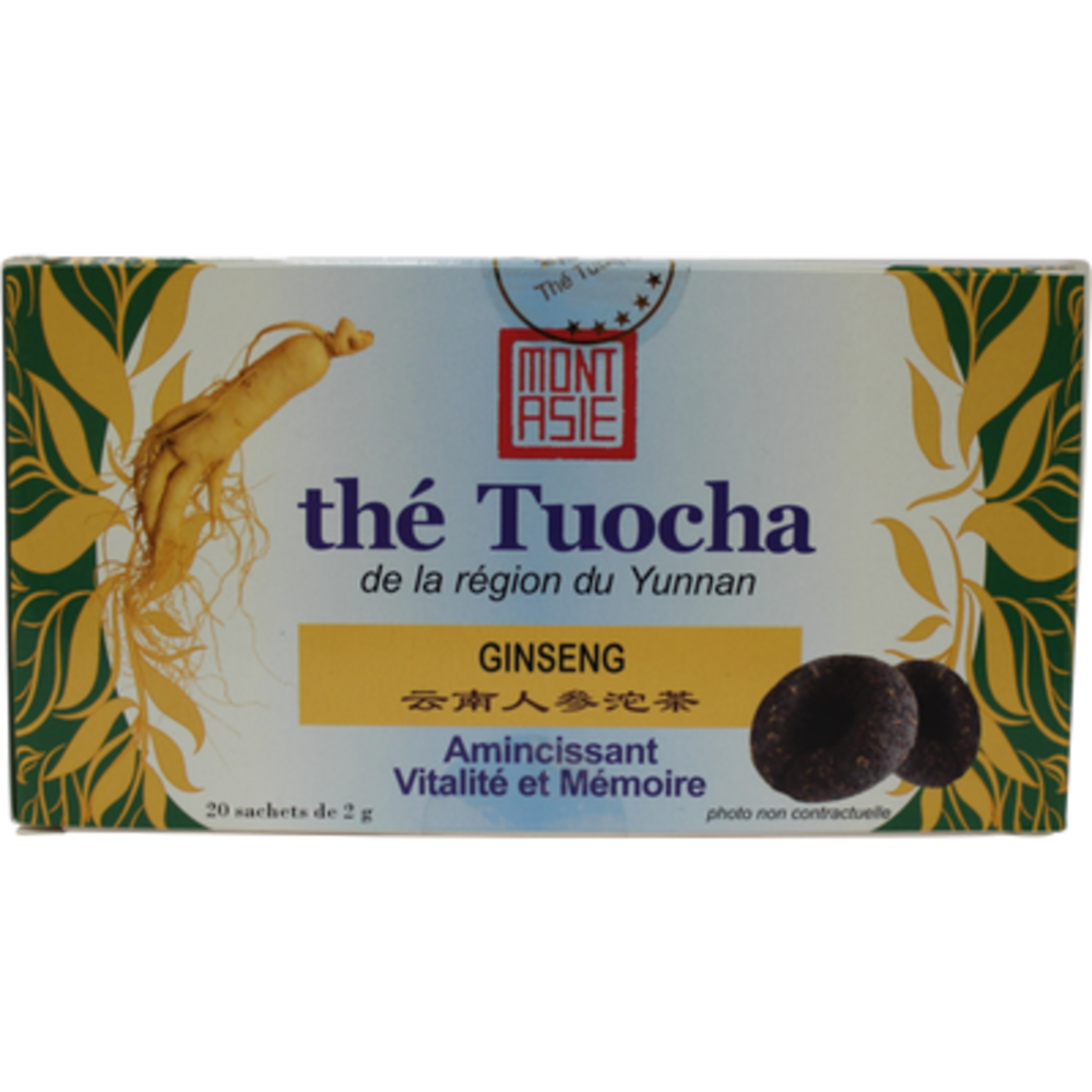 Thé Tuocha au ginseng MONT ASIE, 20 sachets 40g