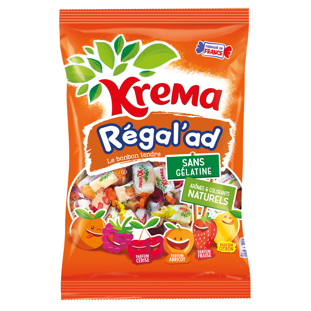 Bonbons Regal'Ad Assortiment fruits KREMA - Sachet de 360g