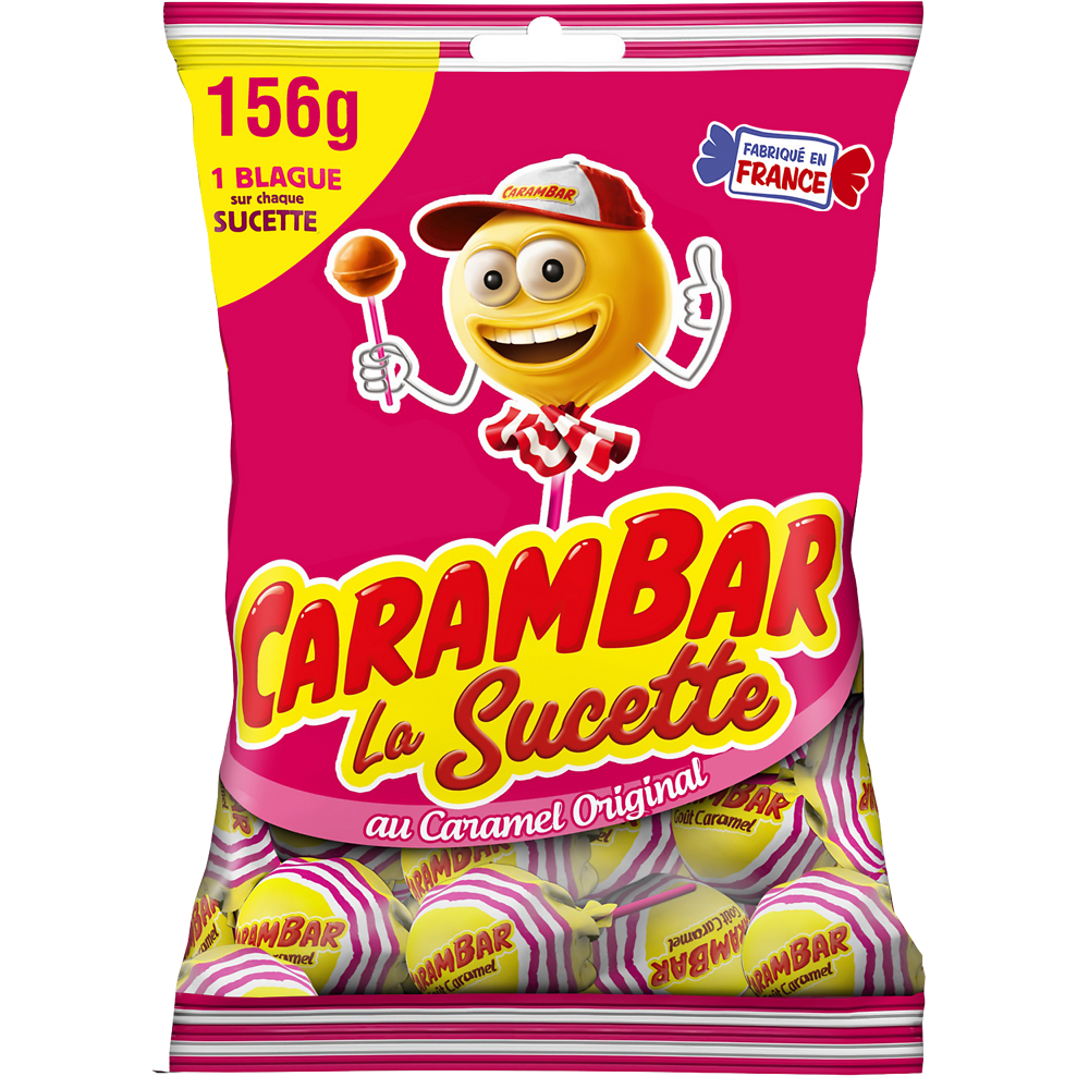 Bonbons Sucetes Caramel CARAMBAR - Sachet de 156g