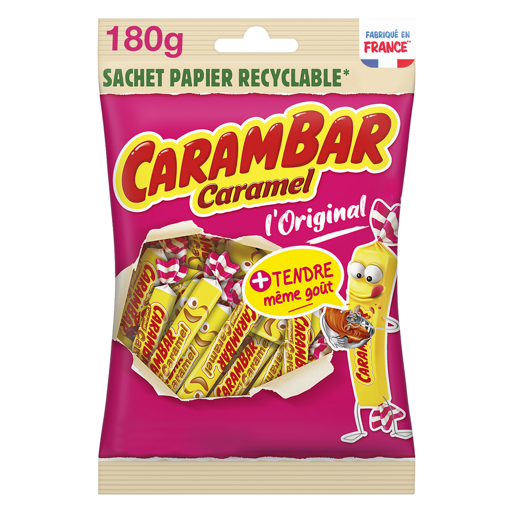 Bonbons Caramel CARAMBAR - Sachet recyclable de 180g