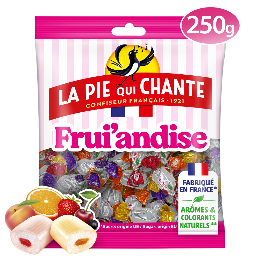 Bonbons Frui'andise LA PIE QUI CHANTE - Sachet de 250g