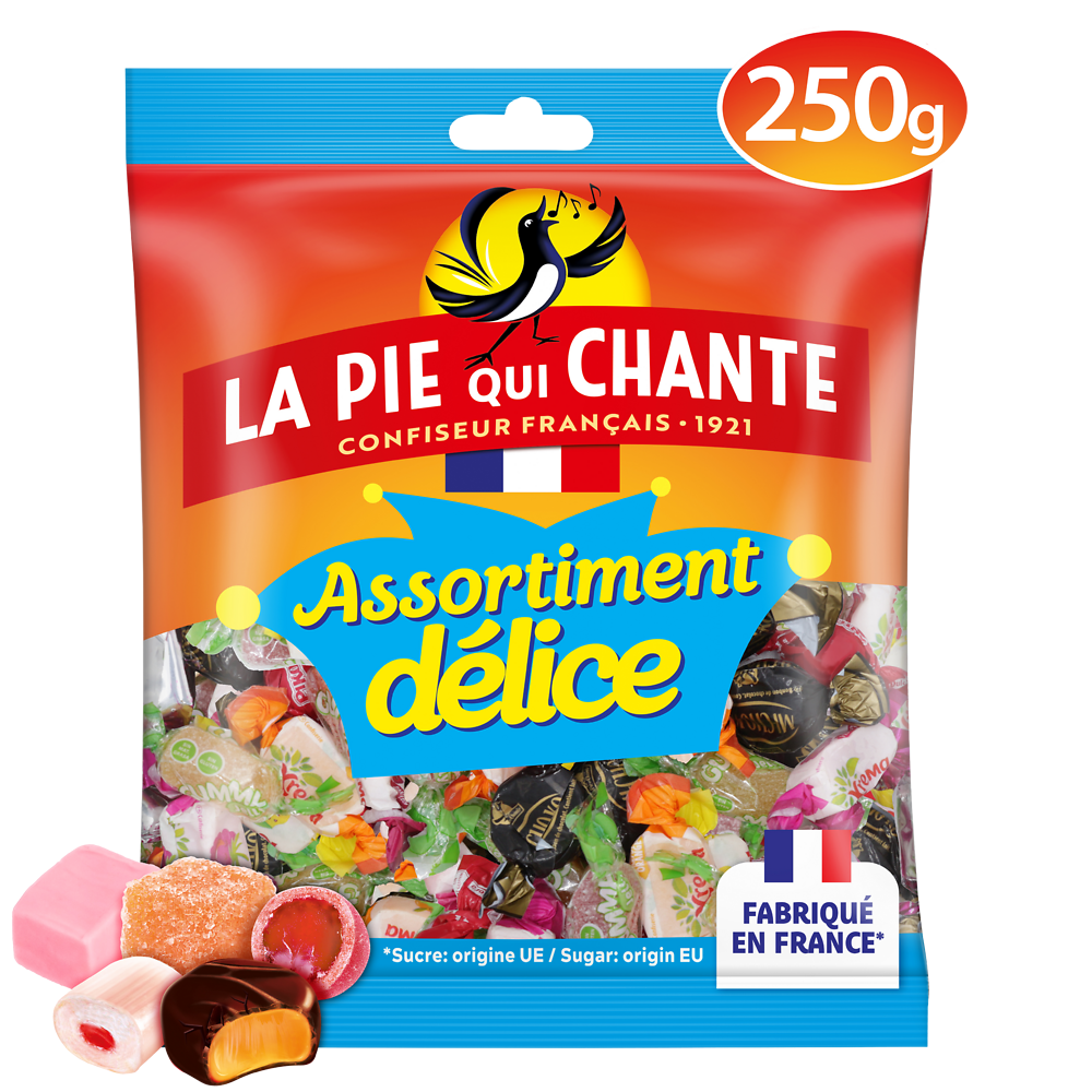 Bonbons Assortiment Délice LA PIE QUI CHANTE - Sachet de 250g