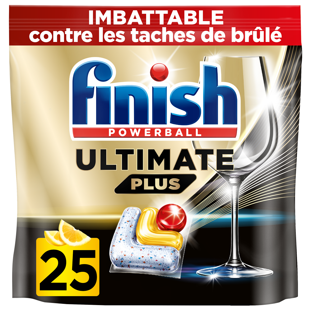 Tablettes lave vaisselle ultimate plus citron FINISH, x25