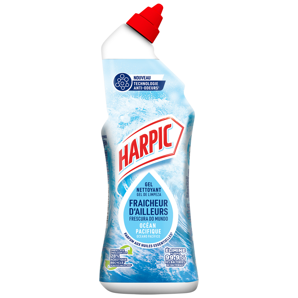 Gel fraîcheur d'ailleurs océan pacifique HARPIC 750ml