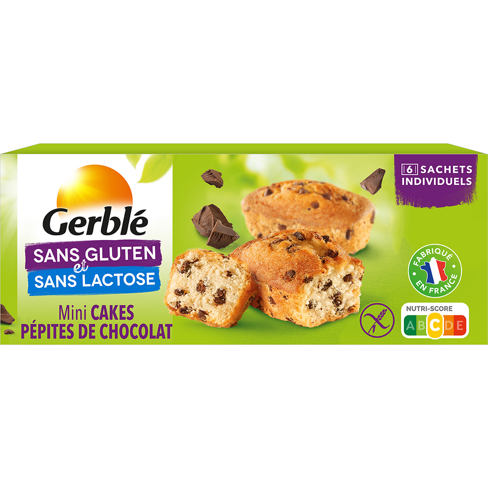 Cake Pépites Chocolat Sans Gluten GERBLE  -  230 g