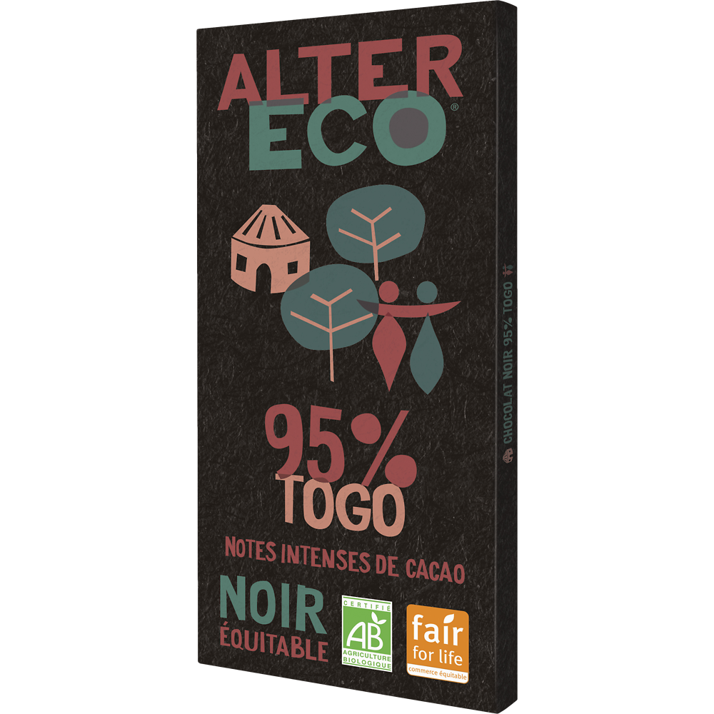 Chocolat noir bio Togo 95% ALTER ECO - Tablette  90g