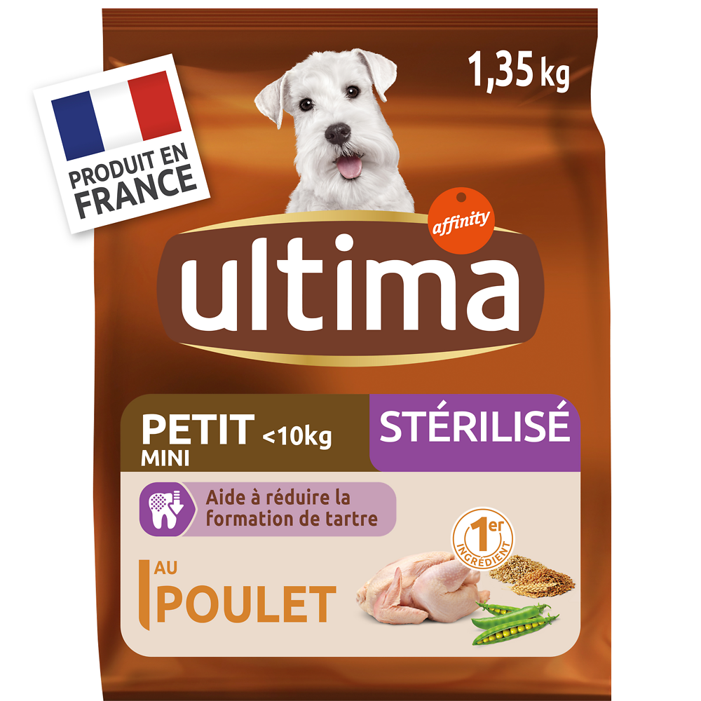 Croquettes pour chien mini stérilisé ULTIMA 1,35kgs