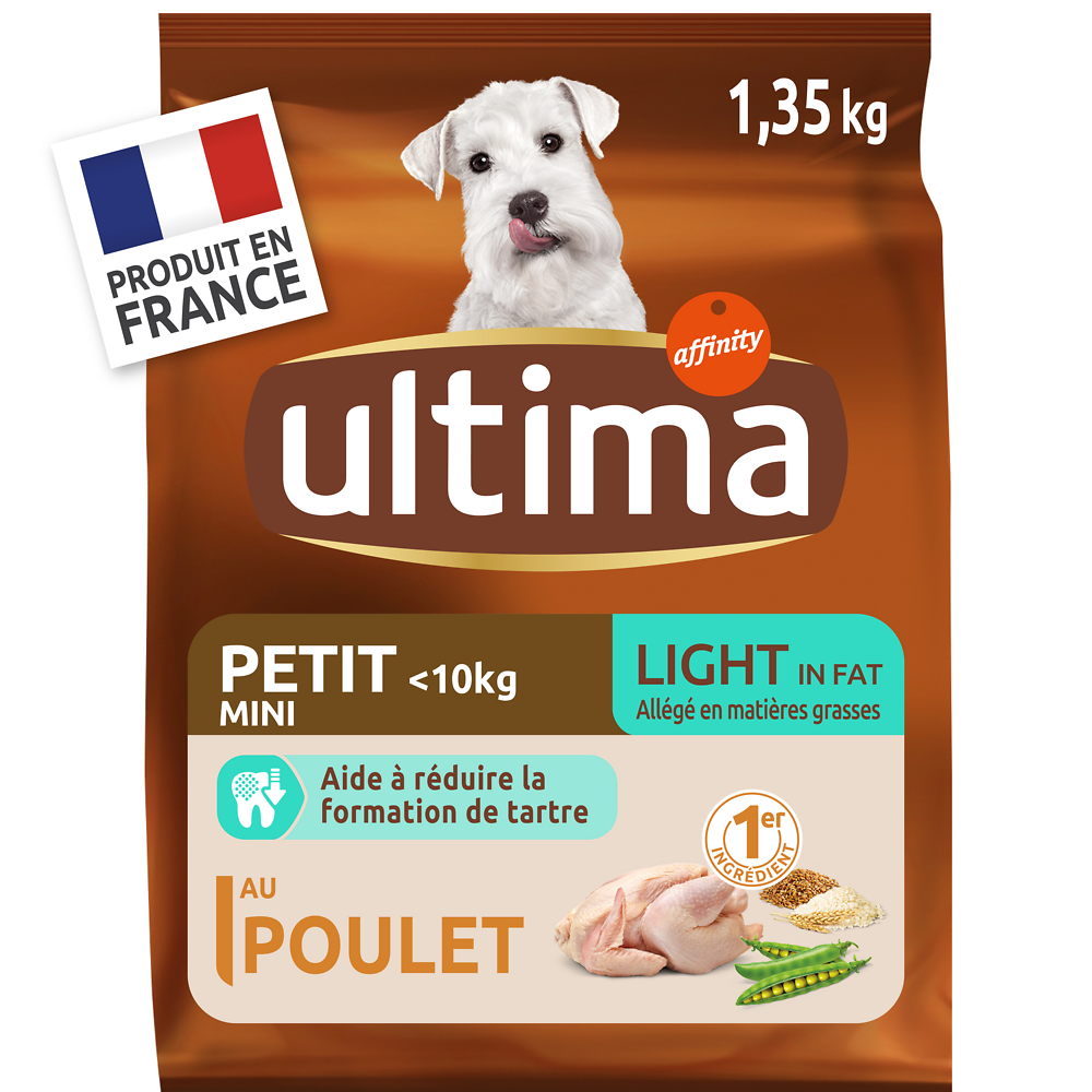 Croquettes pour chien mini light ULTIMA 1,35kgs