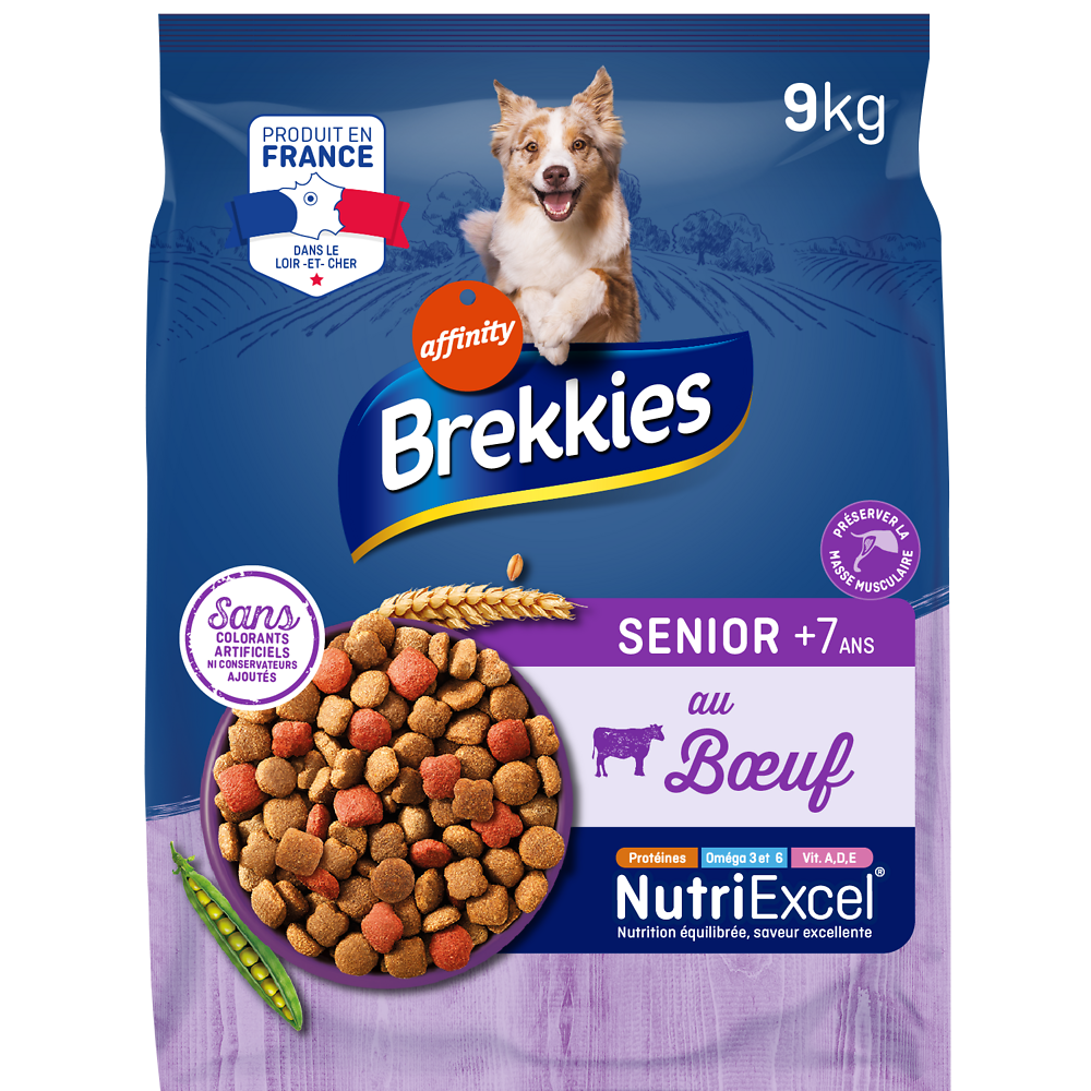 Croquettes Chien Senior BREKKIES - 9kg