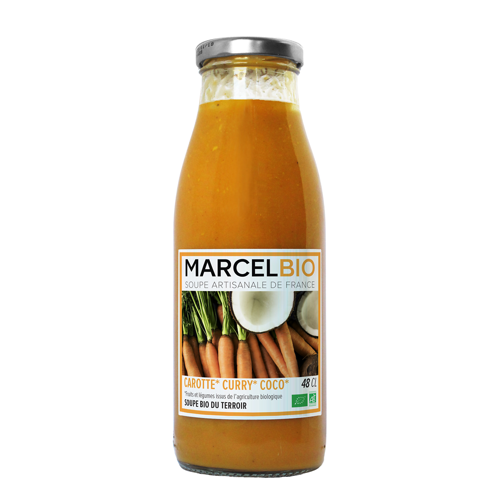 Soupe de légumes Carottes/curry/coco Marcel bio 48cl