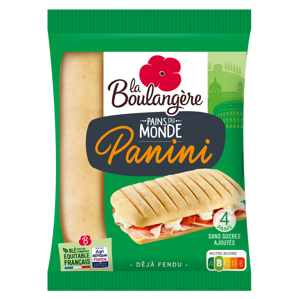 Pain panini  LA BOULANGERE - x4 - 300g