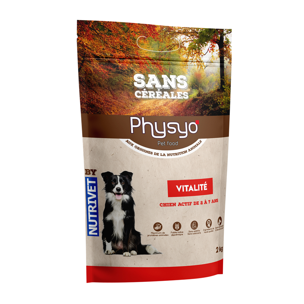 Croquettes chien adulte vitalité agneau sans céréales PHYSYO - 2 kg