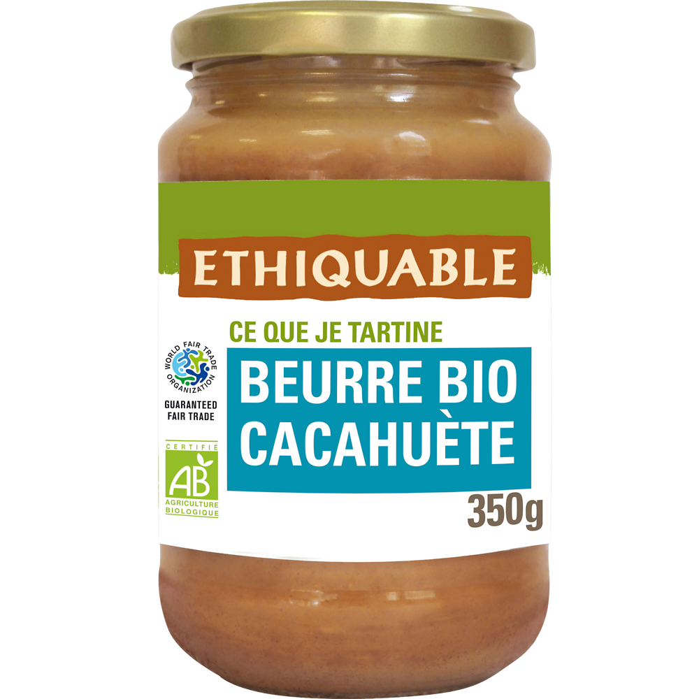 ETHIQUABLE - Beurre de cacahuètes BIO - le pot de 350g