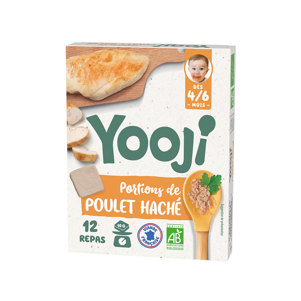 Poulet Bio en portions dès 6 mois YOOJI, 120g