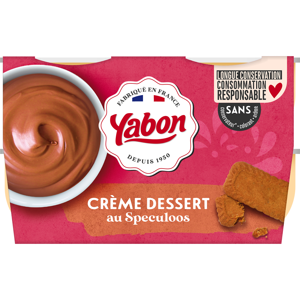 Crème dessert speculoos YABON, 4x120g