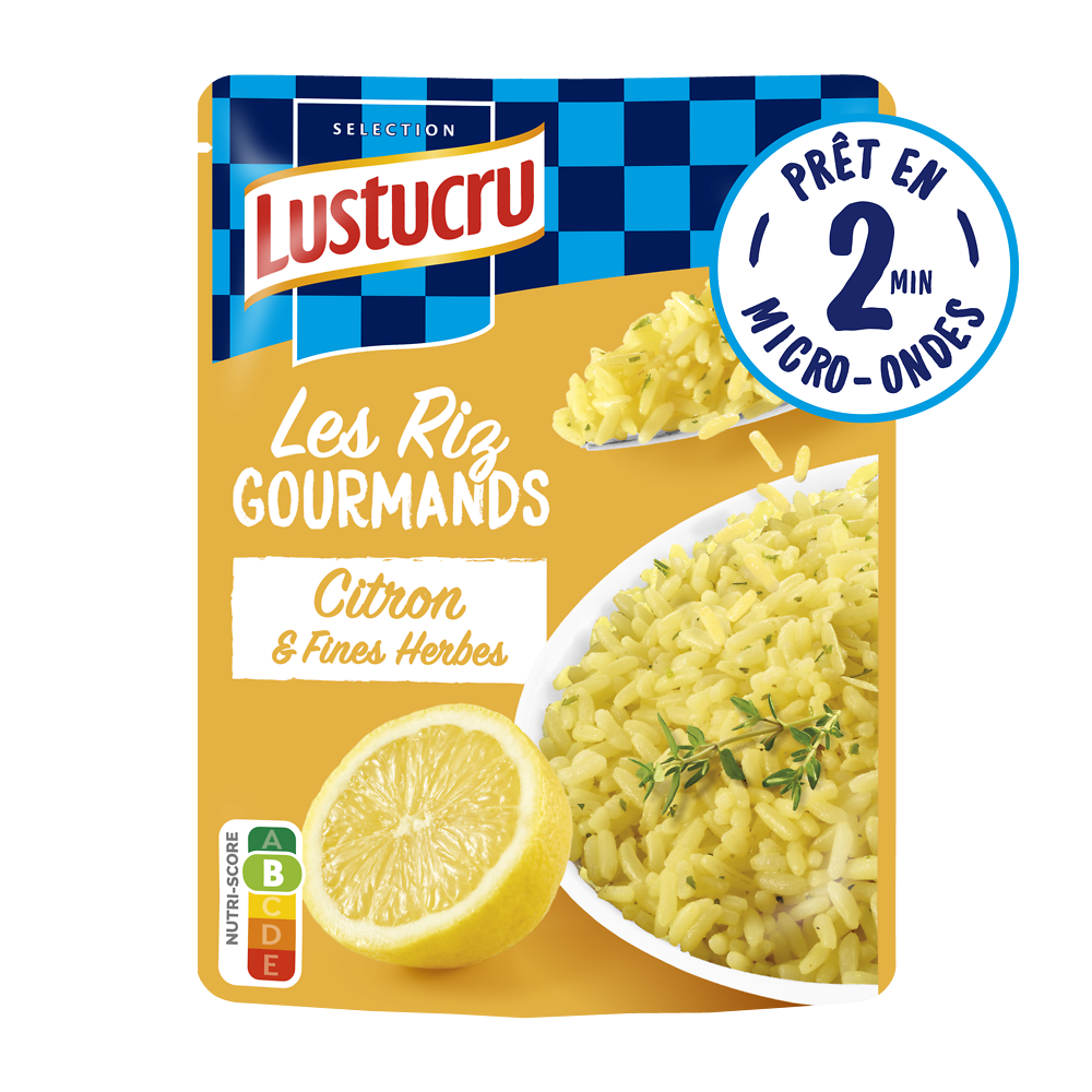 Riz Express micro-ondable citron fines herbes LUSTUCRU 220g