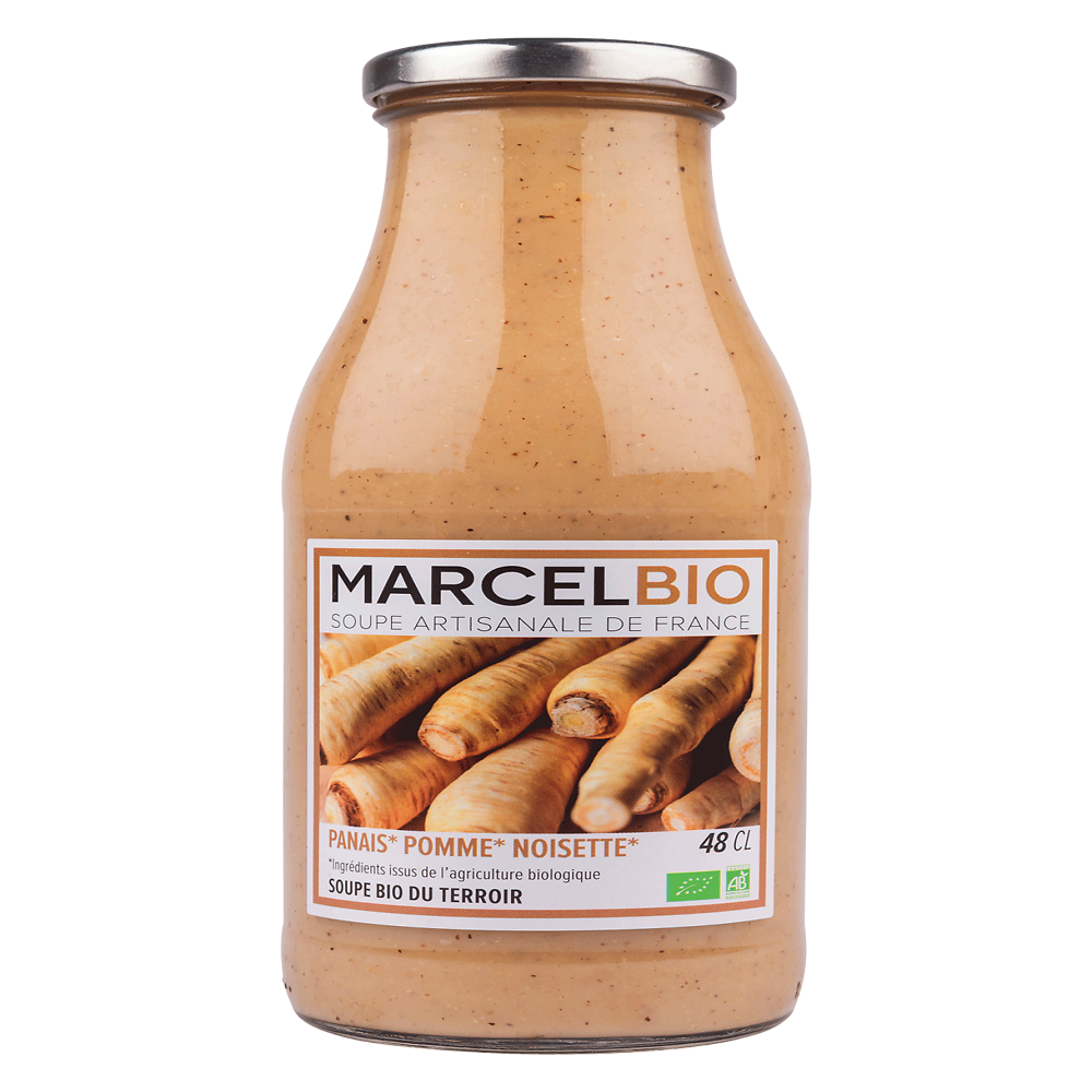 Soupe de légumes Panais/pommes/noisettes Marcel bio 48cl