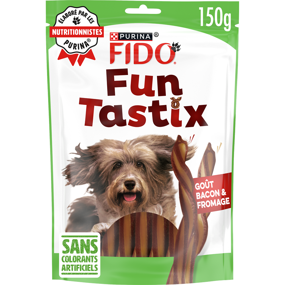 Friandises pour chien FUNTASTIX Goût Bacon et Fromage FIDO - 150g