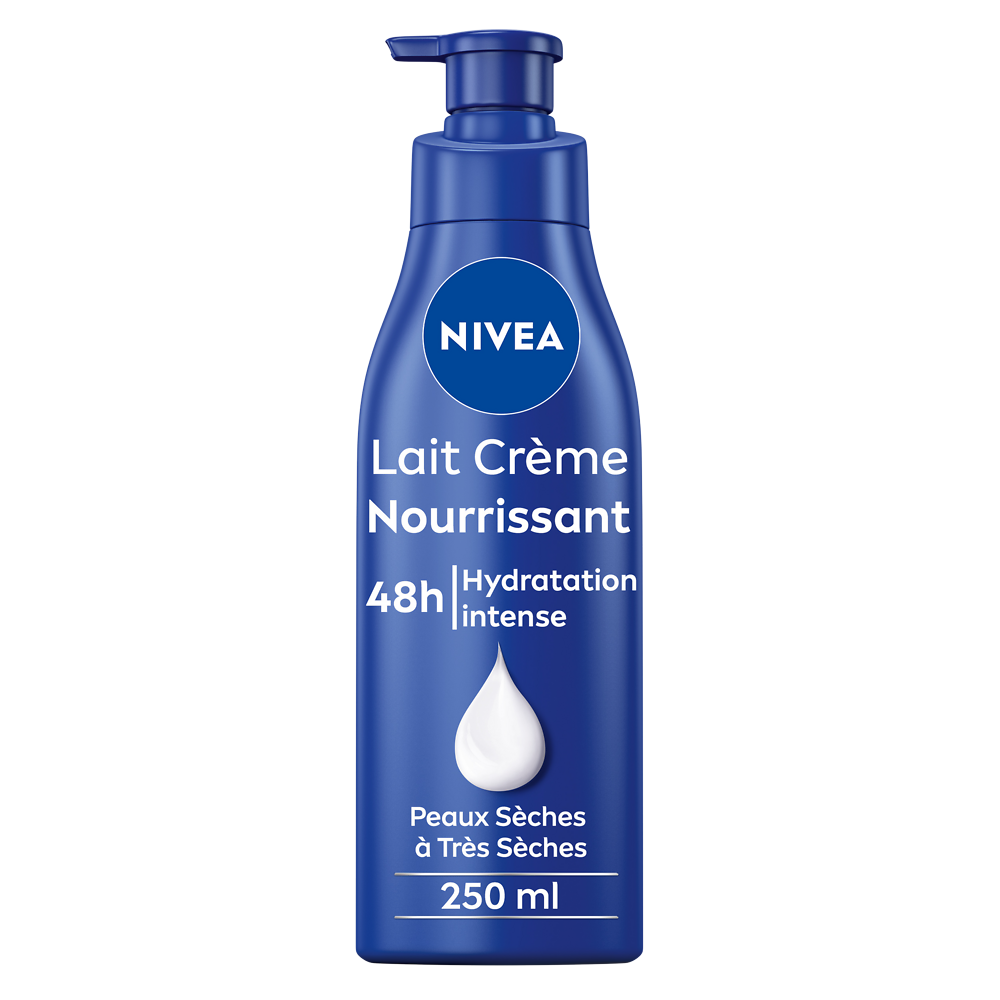 Lait crème nourrissant pour peaux très sèches Body NIVEA , flacon de 250ml