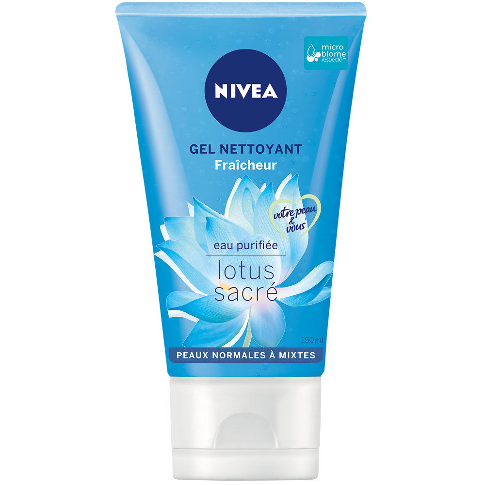 Gel moussant fraîcheur pour peaux normales à mixtes NIVEA VISAGE, 150ml