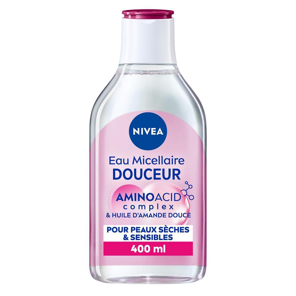 Démaquillant pour le visage micellaire 0% pour peaux sèches et sensibles NIVEA, 400ml