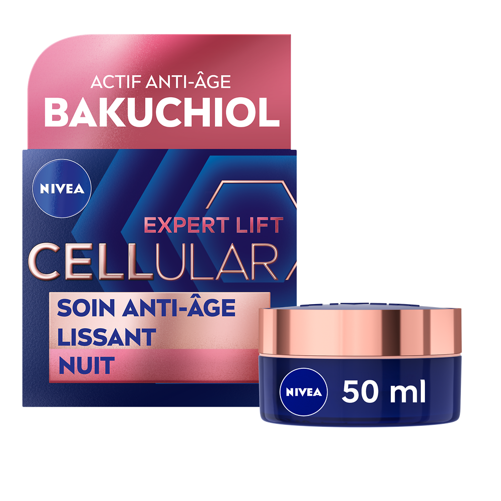 Soin visage de nuit hyaluron cellular filler +élasticité NIVEA, pot de50ml