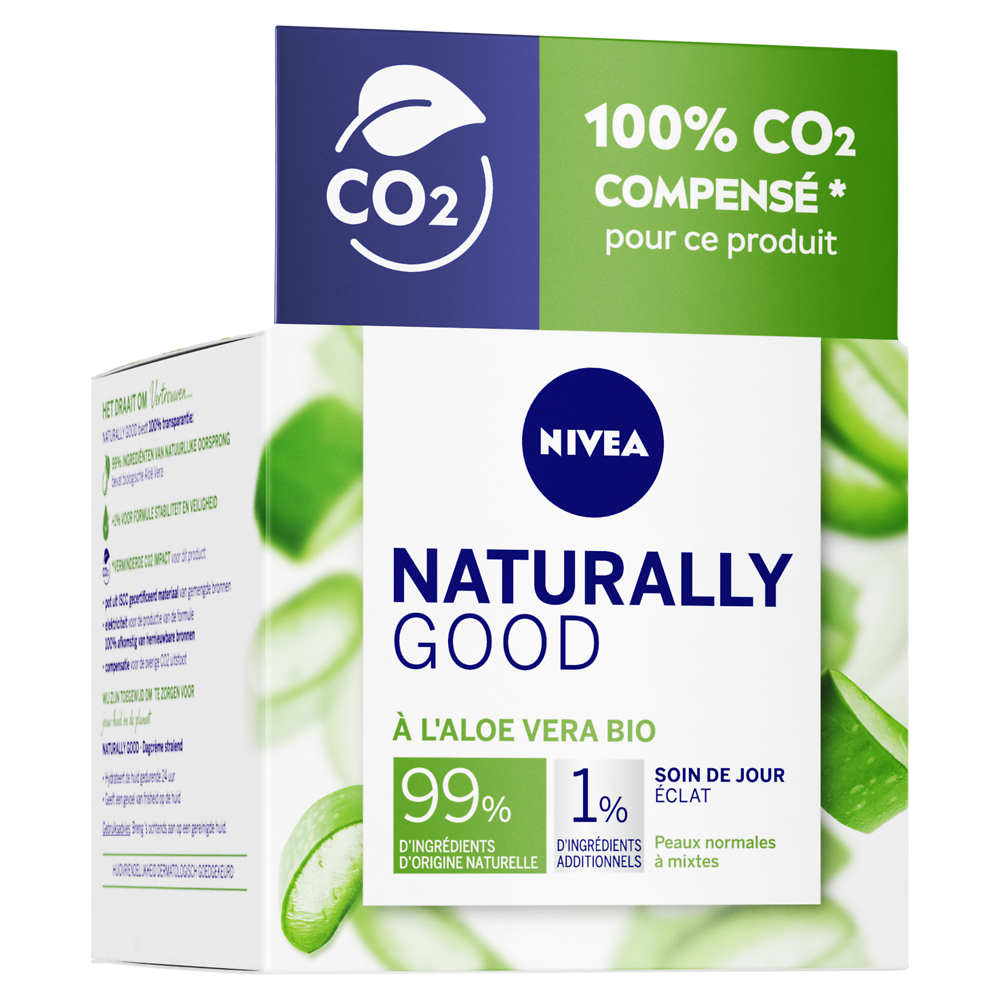 Soin de jour coup d'éclat aloe vera naturally good NIVEA, 50ml