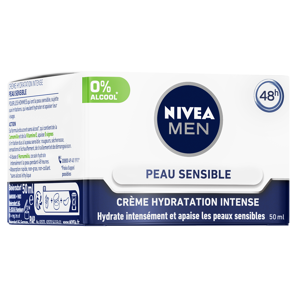 Soin visage homme ultra hydratant sensitive NIVEA MEN 50ml