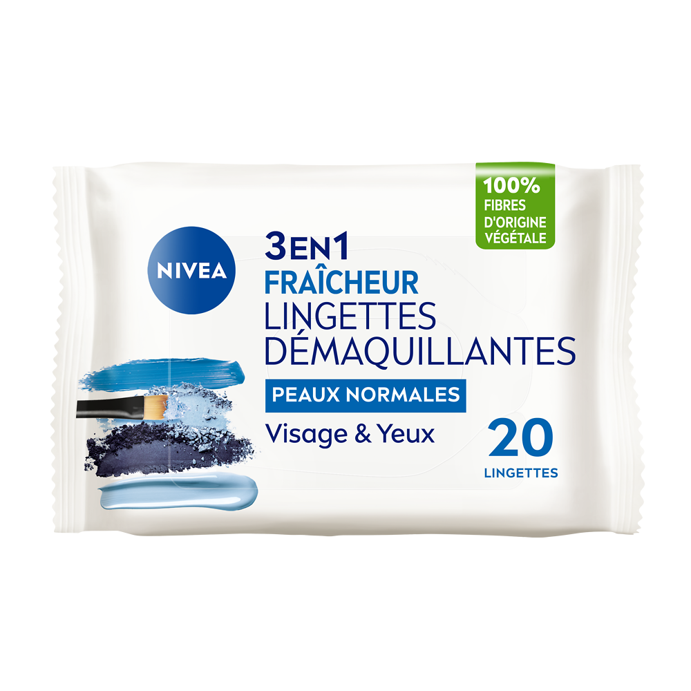 Lingettes démaquillantes peaux normales NIVEA visage sachet x20