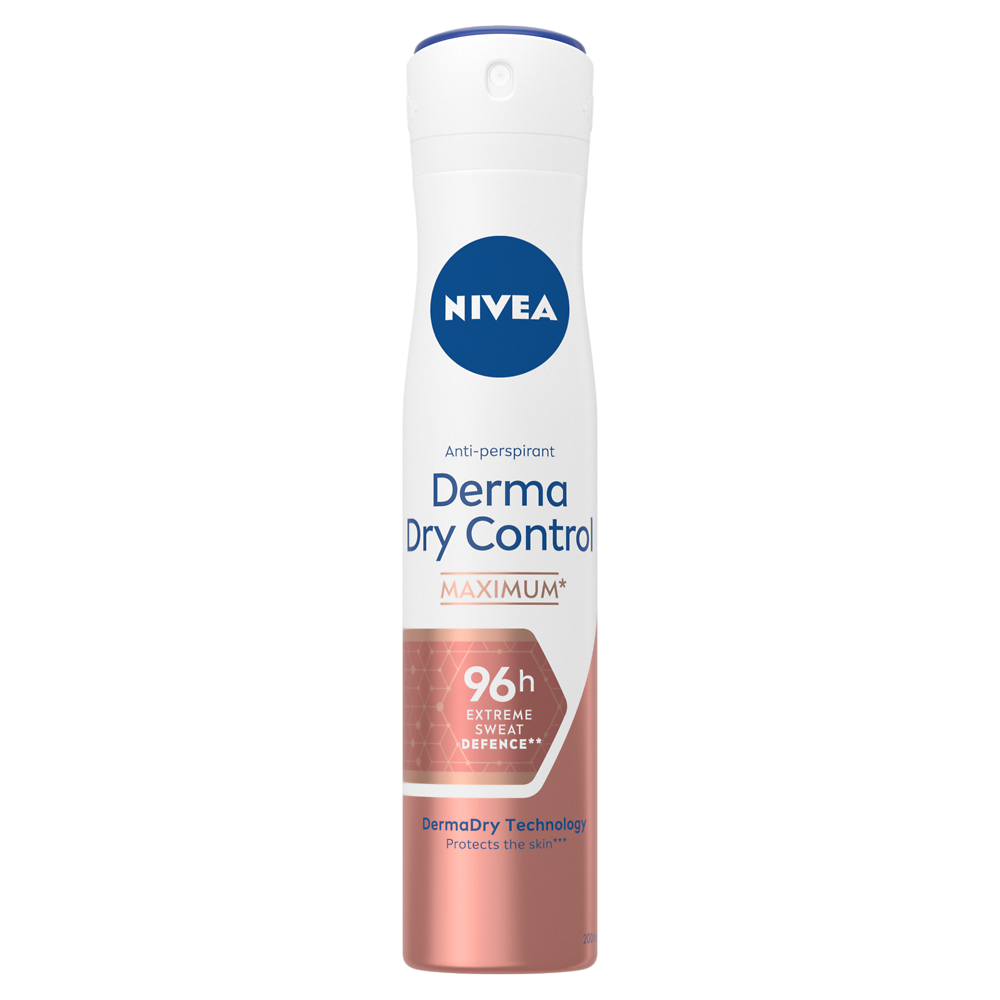 Déodorant atomiseur femme derma dry control NIVEA 96h 200ml