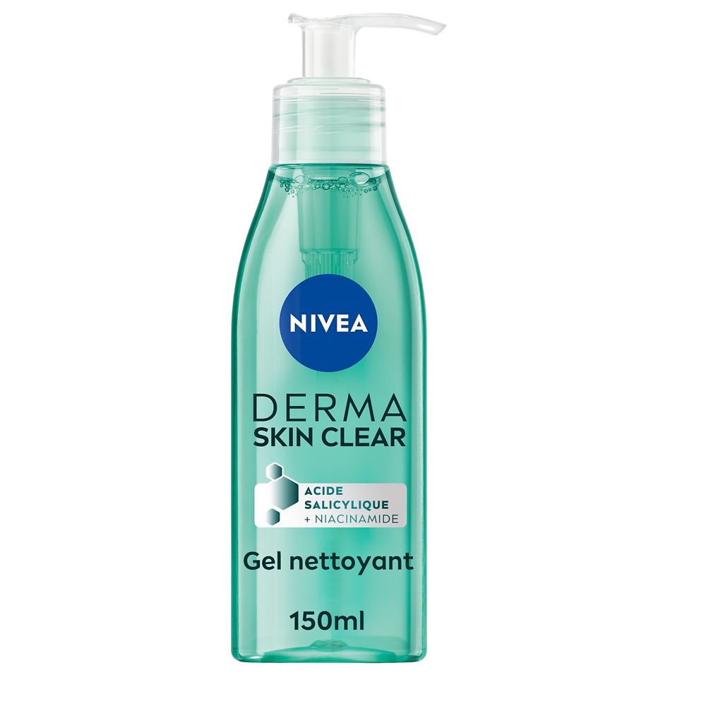 Gel nettoyant visage peaux à imperfections derma skin clearNIVEA 150ml