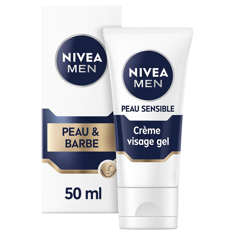 Gel Visage & barbe peau sensible Camomille NIVEA 50ml