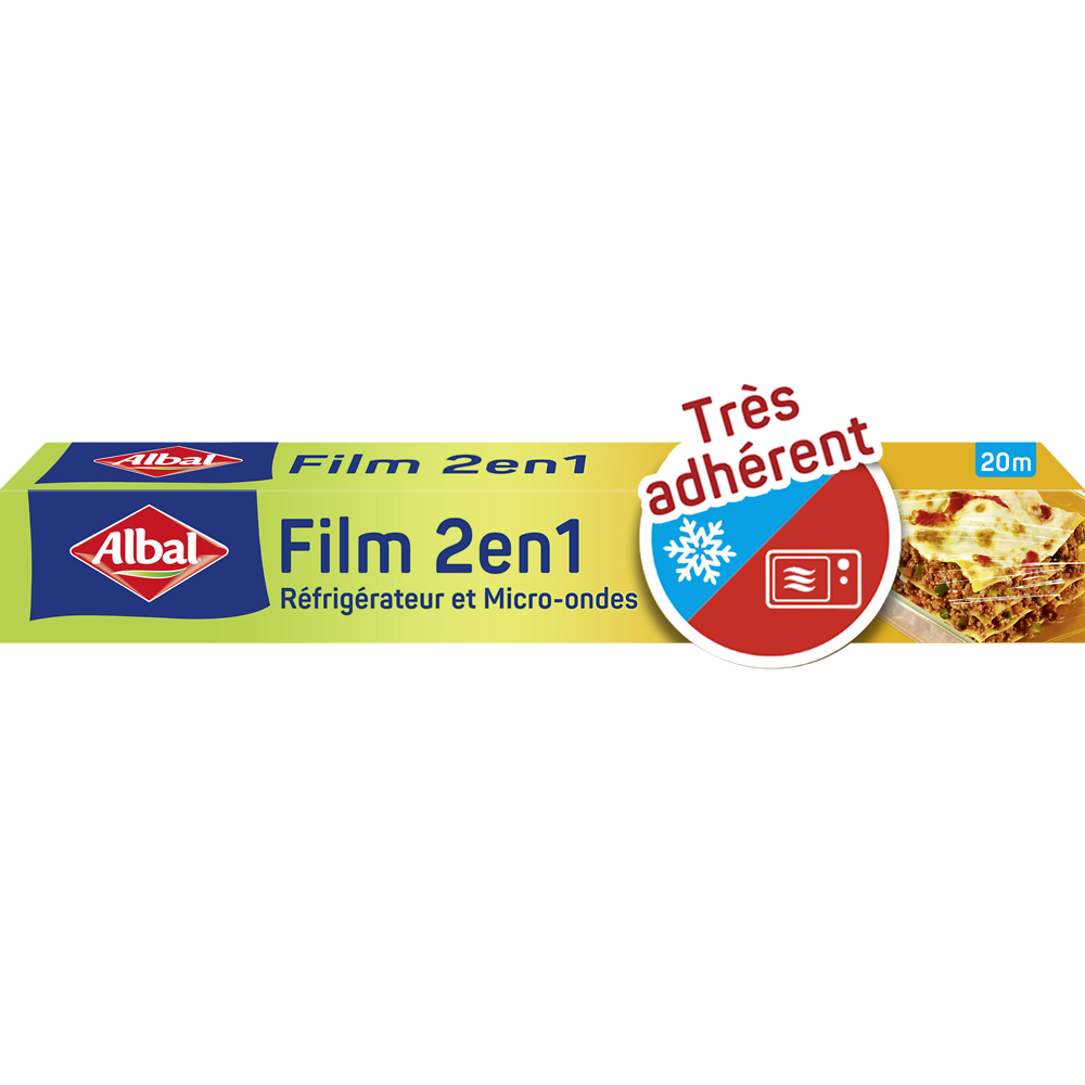 Film alimentaire 2 en 1 ALBAL, 20m