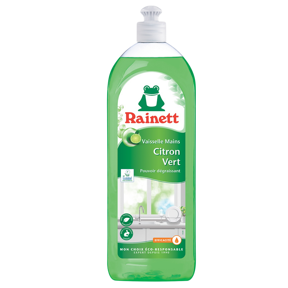 Liquide vaisselle écologique parfum citron vert RAINETT, 750ml